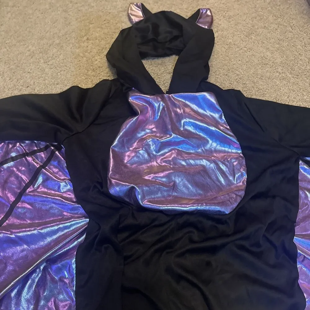 Hyde & Eek Midnight Bat Halloween Costume Black/Purple Large (10-12)